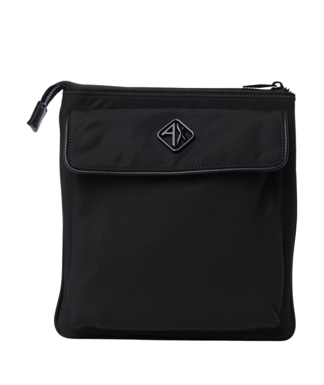 ARMANI EXCHANGE Черная тканевая сумка на плечо, фото 1