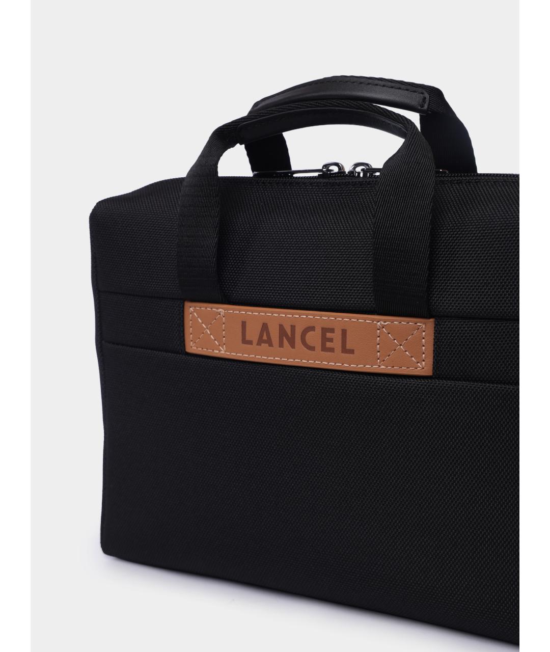 LANCEL Черная дорожная/спортивная сумка, фото 3