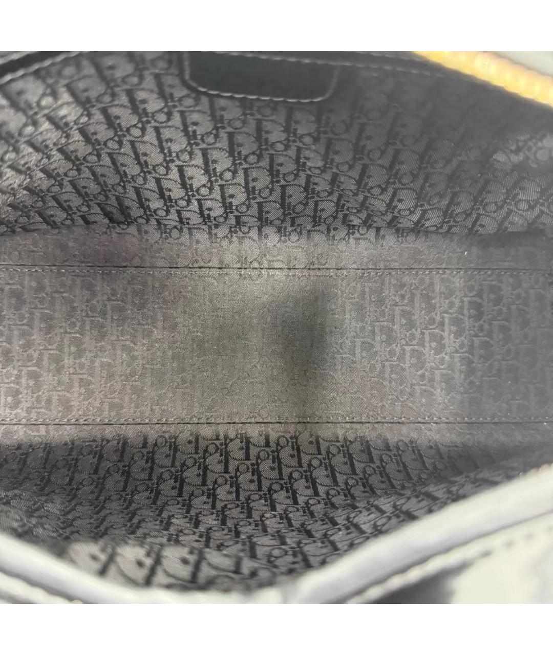 CHRISTIAN DIOR Черная сумка с короткими ручками из лакированной кожи, фото 8