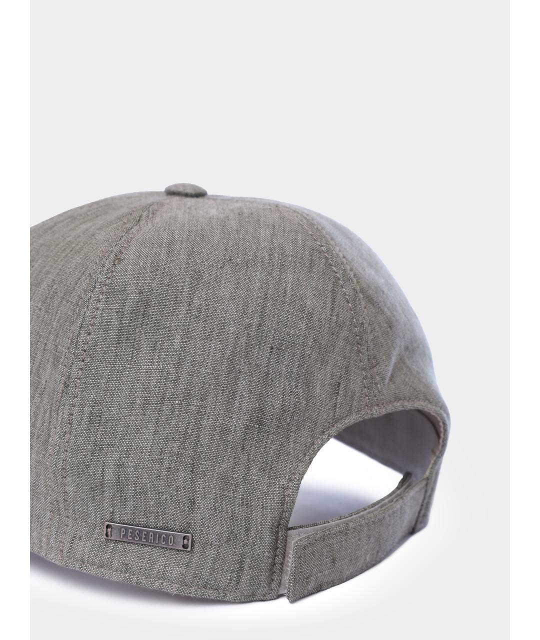 PESERICO Серая льняная кепка/бейсболка, фото 4