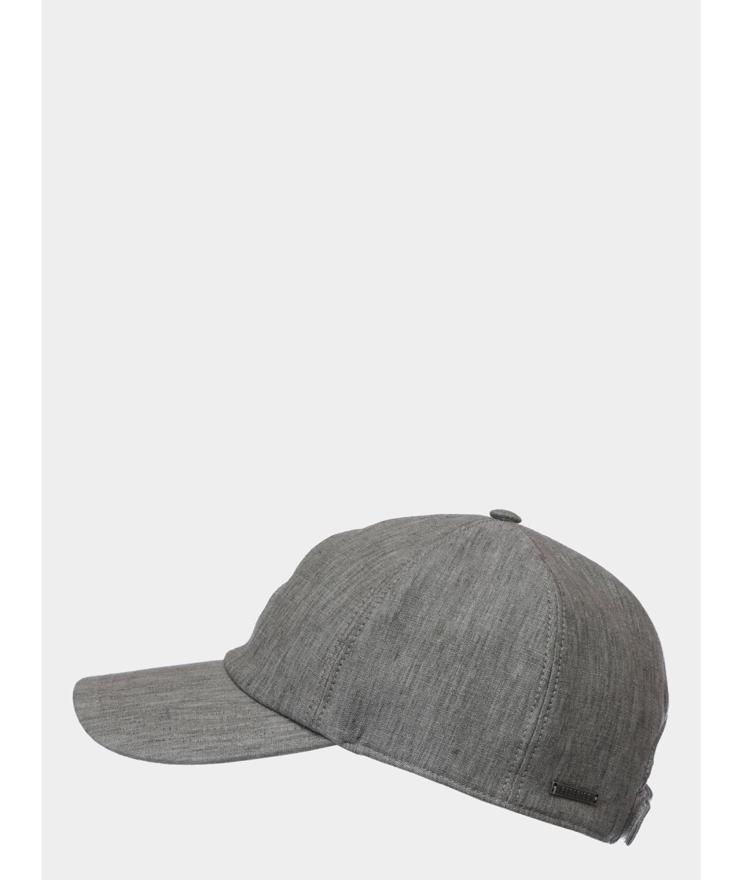 PESERICO Серая льняная кепка/бейсболка, фото 2