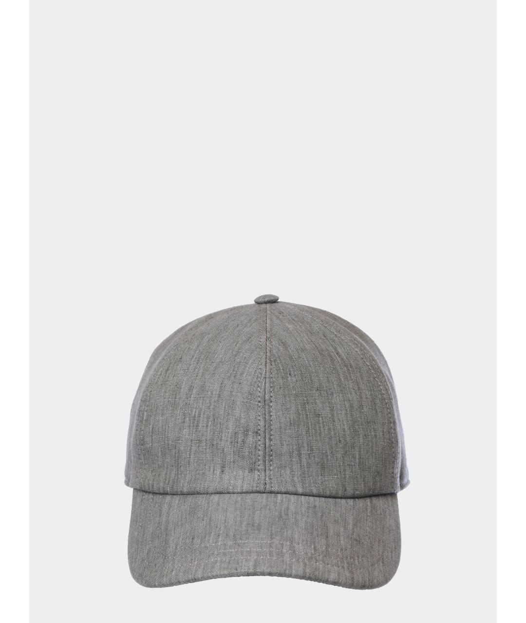 PESERICO Серая льняная кепка/бейсболка, фото 3