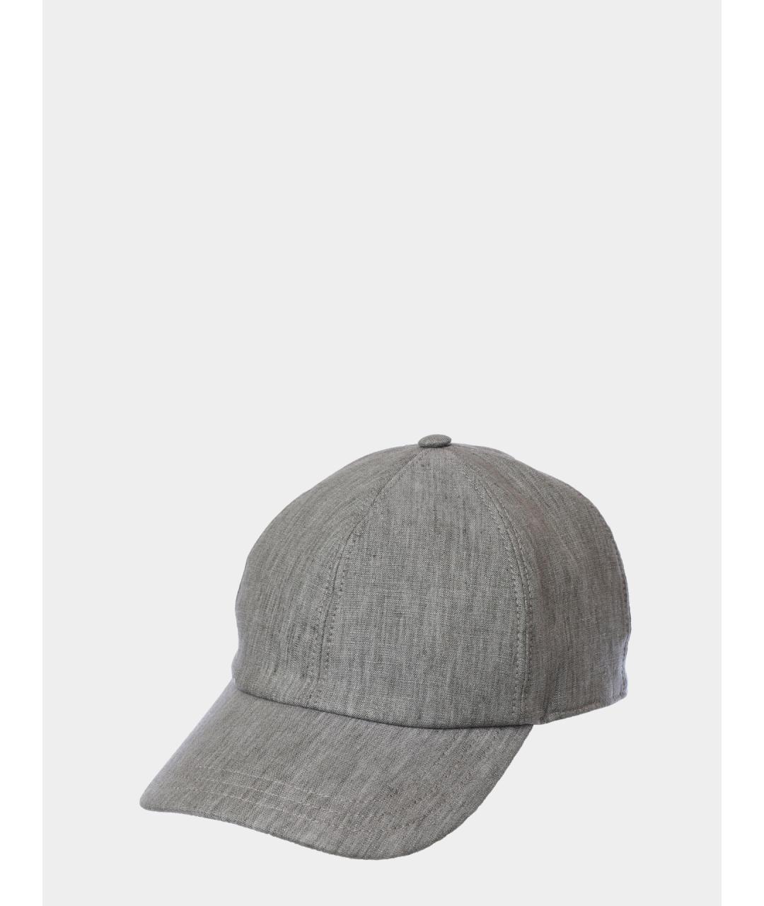 PESERICO Серая льняная кепка/бейсболка, фото 5