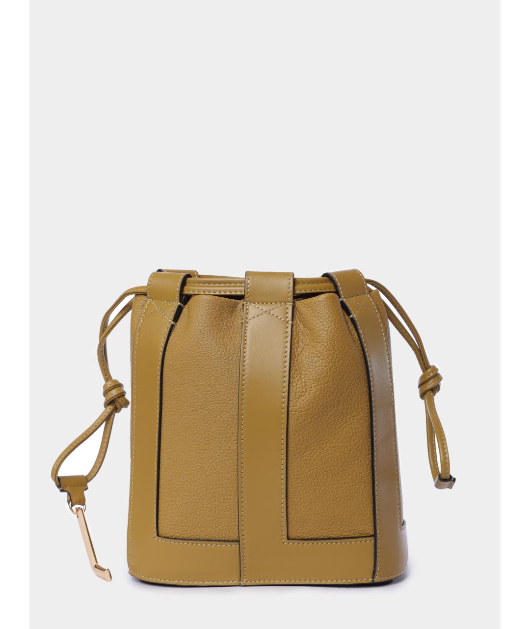 LANCEL Горчичная кожаная сумка через плечо, фото 5