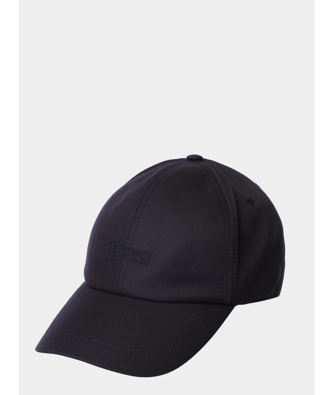 HERNO Черная хлопковая кепка/бейсболка, фото 5