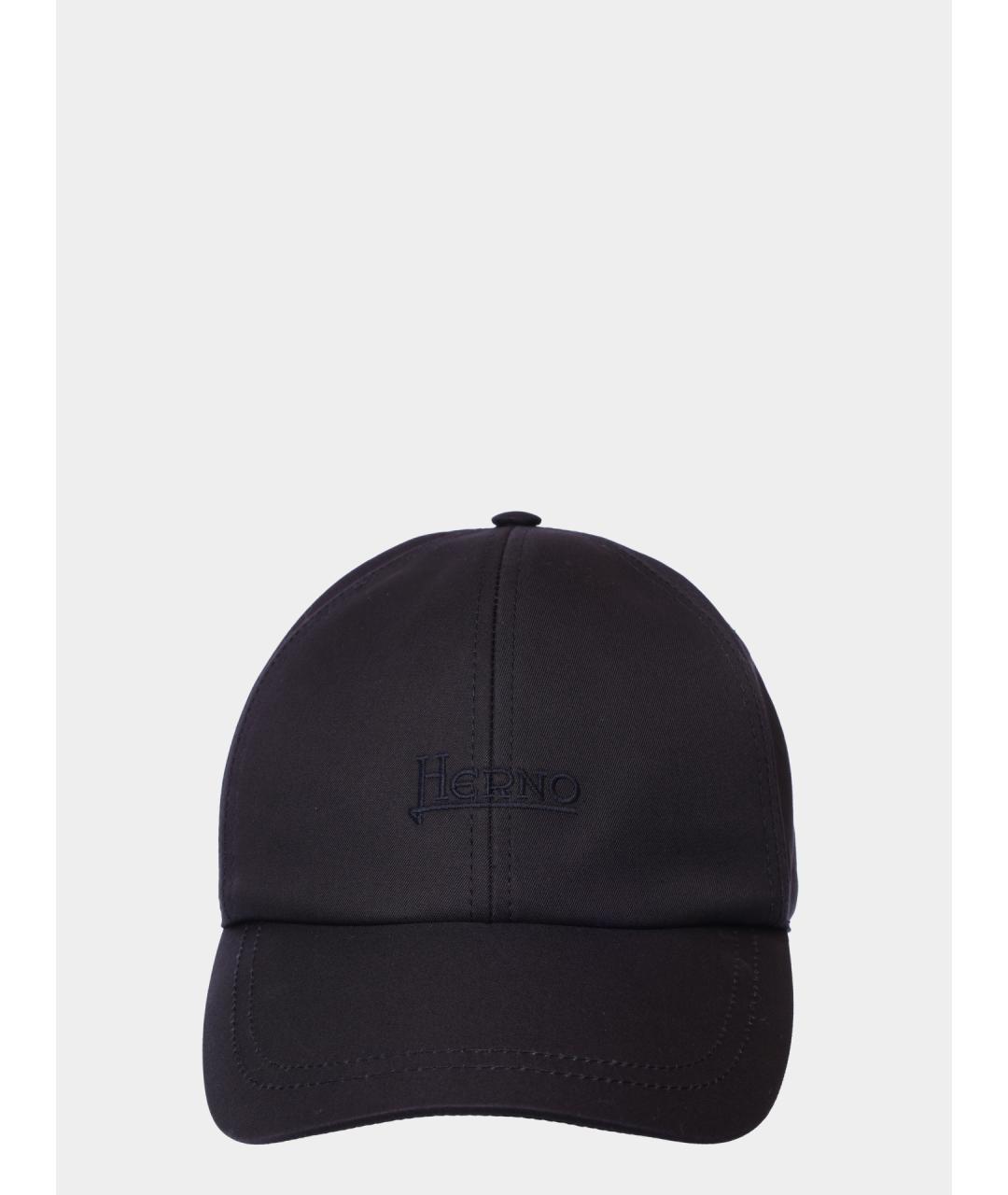 HERNO Черная хлопковая кепка/бейсболка, фото 3
