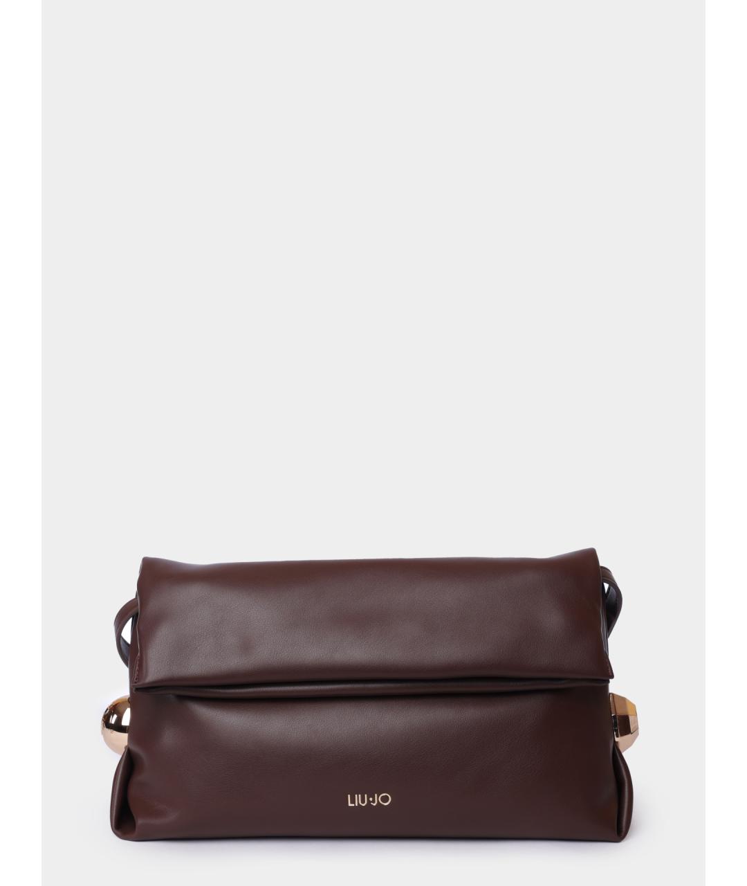 LIU JO Коричневая сумка через плечо из искусственной кожи, фото 2