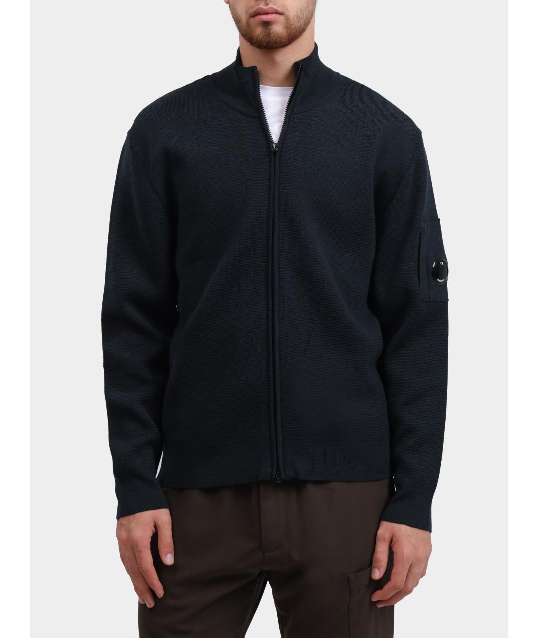 CP COMPANY Темно-синий шерстяной кардиган, фото 6