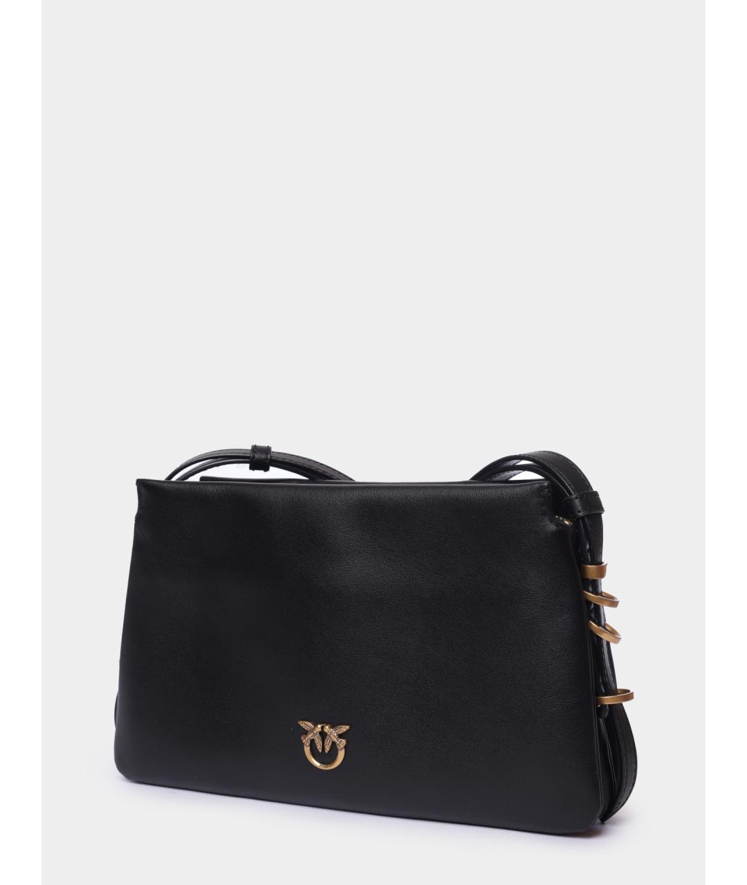 PINKO Черная кожаная сумка через плечо, фото 3