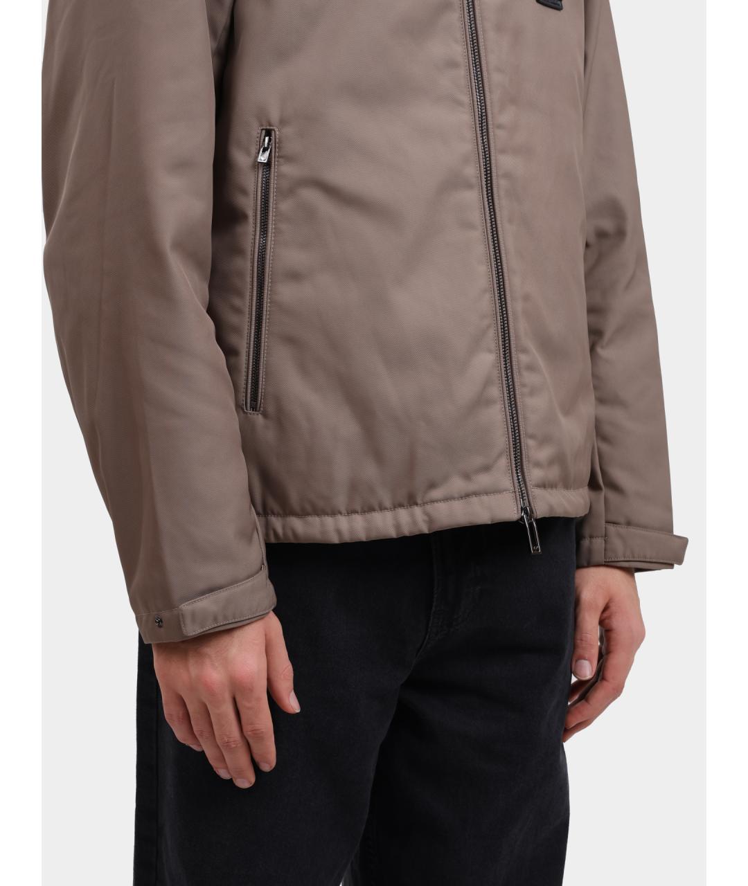 EMPORIO ARMANI Бежевая полиэстеровая куртка, фото 4