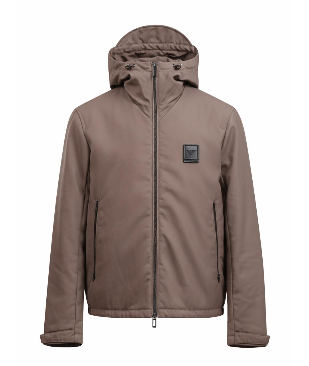 EMPORIO ARMANI Бежевая полиэстеровая куртка, фото 1