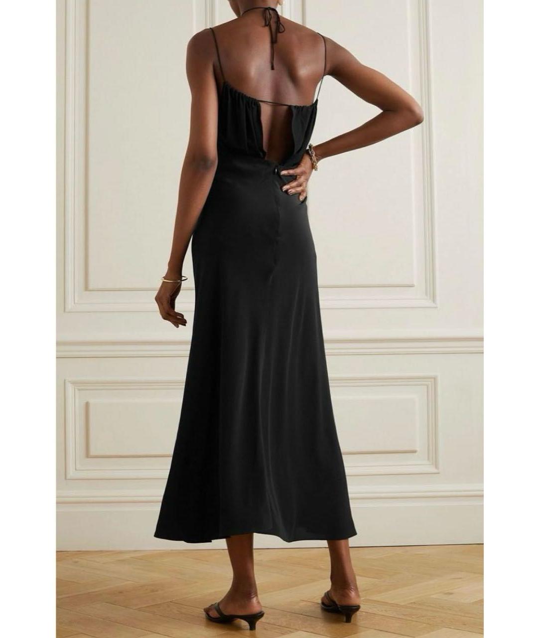 TOTEME Черное шелковое коктейльное платье, фото 3