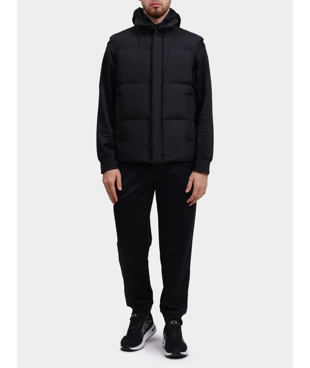ARMANI EXCHANGE Черный полиамидовый жилет, фото 2