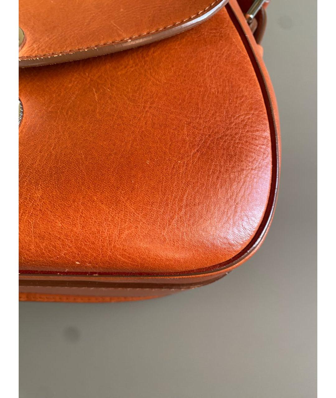 RALPH LAUREN Коричневая кожаная сумка через плечо, фото 8