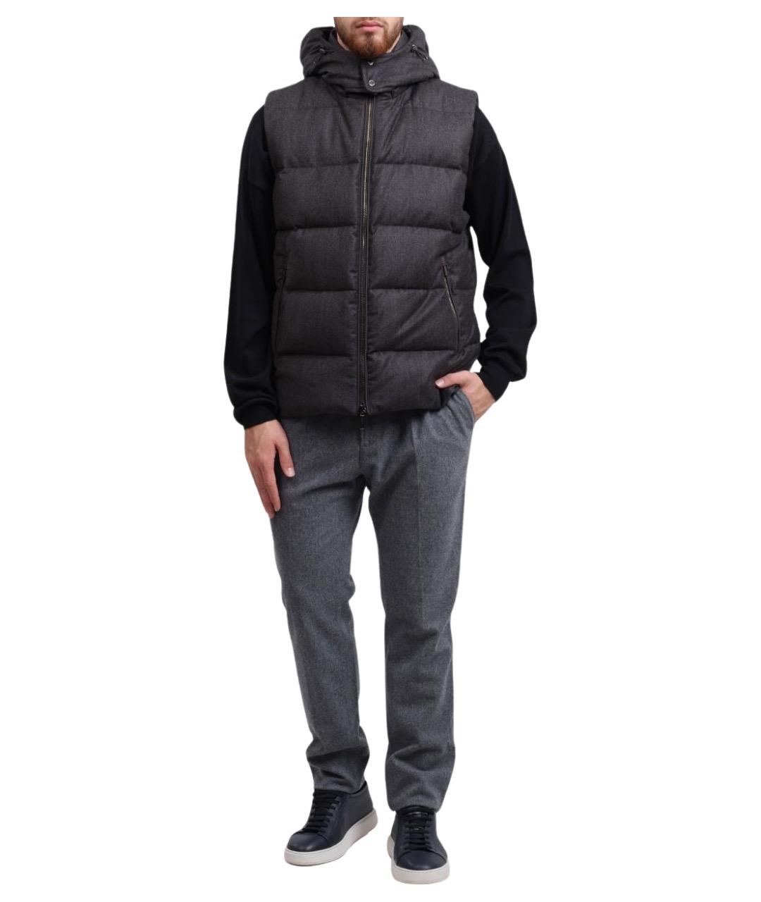 MOORER Серый жилет, фото 1