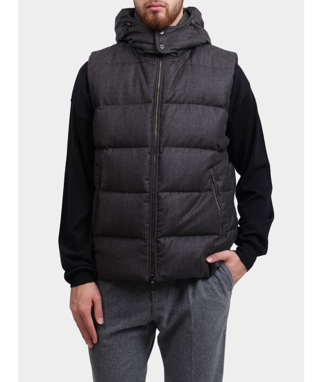 MOORER Серый жилет, фото 2