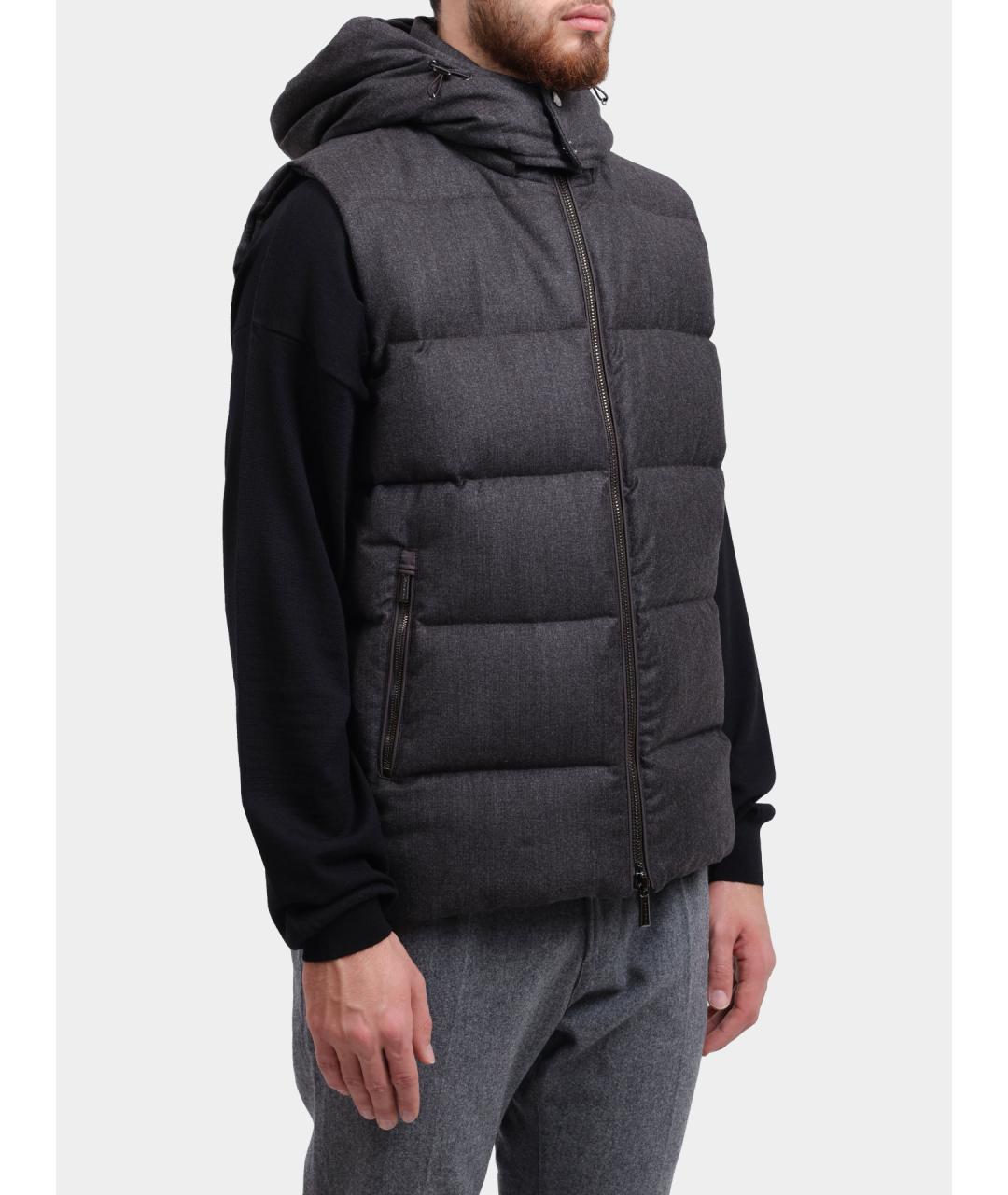 MOORER Серый жилет, фото 3