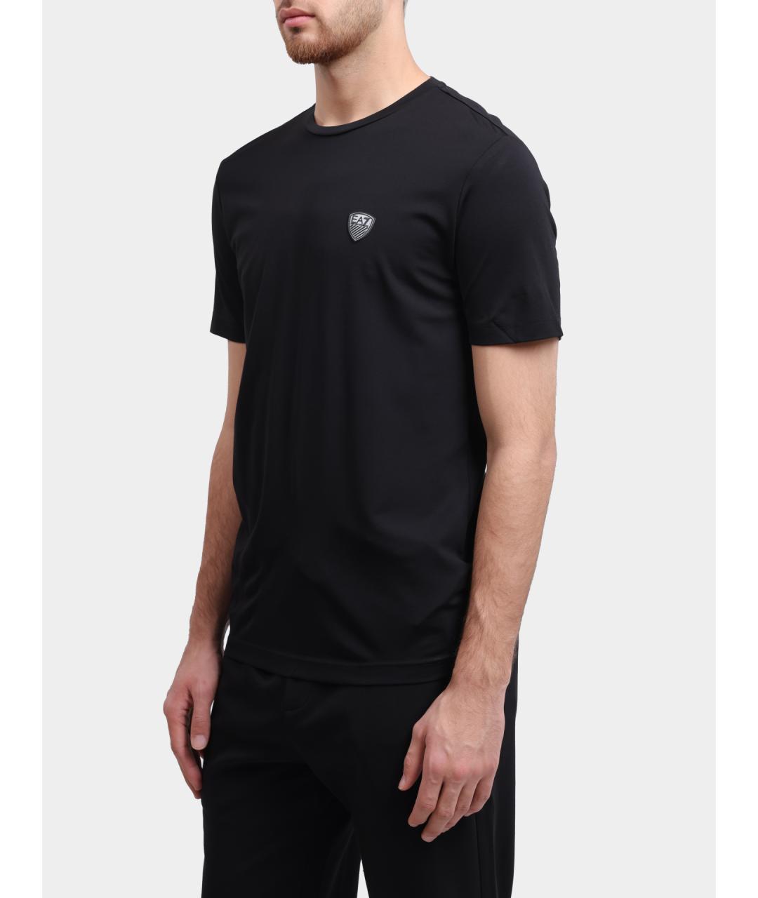 EA7 Черная футболка, фото 3