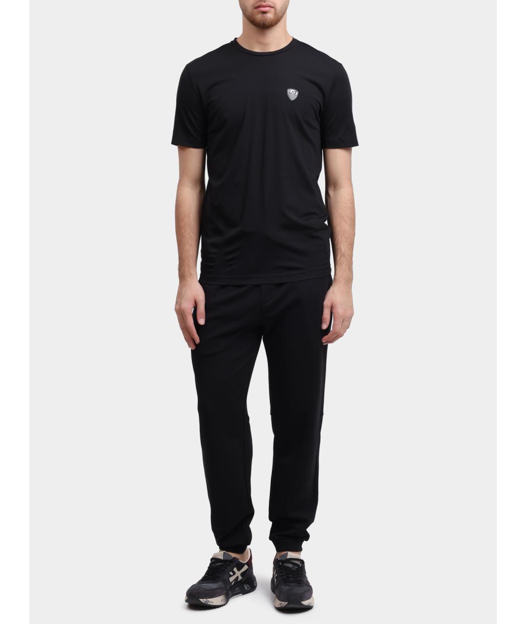 EA7 Черная футболка, фото 2