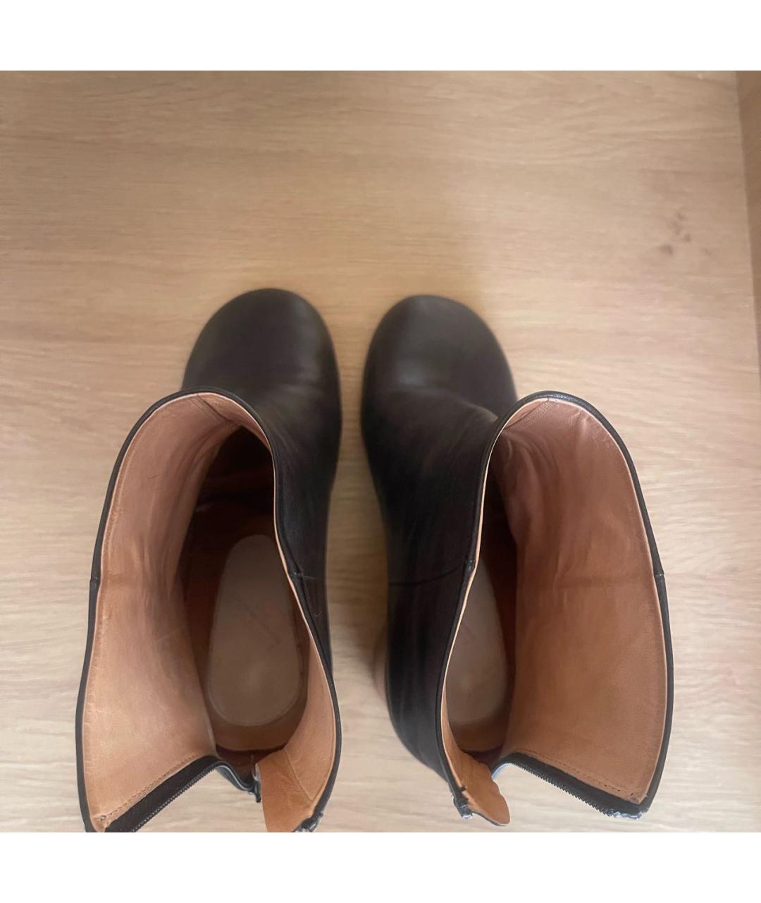 MAISON MARGIELA Темно-синие кожаные ботильоны, фото 3