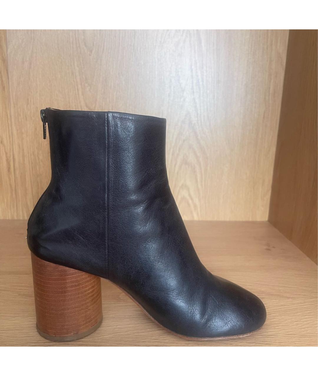 MAISON MARGIELA Темно-синие кожаные ботильоны, фото 7