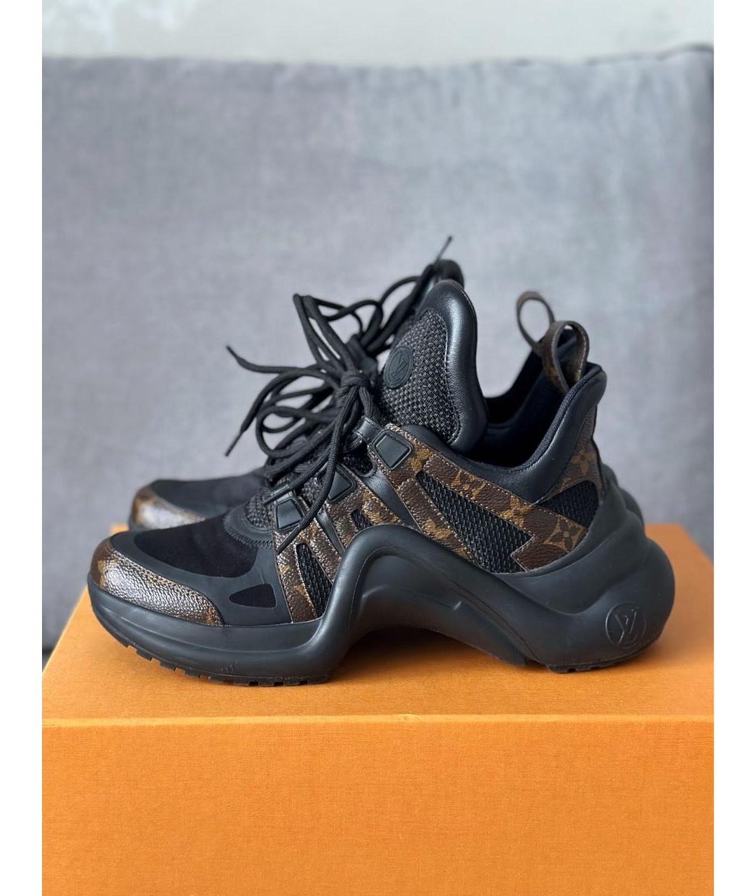 LOUIS VUITTON Черные кроссовки, фото 4