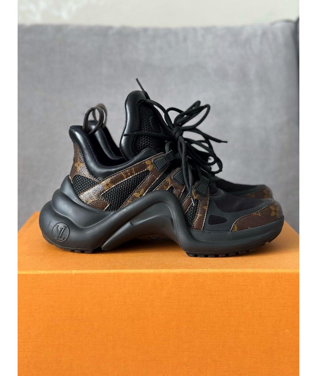 LOUIS VUITTON Черные кроссовки, фото 3