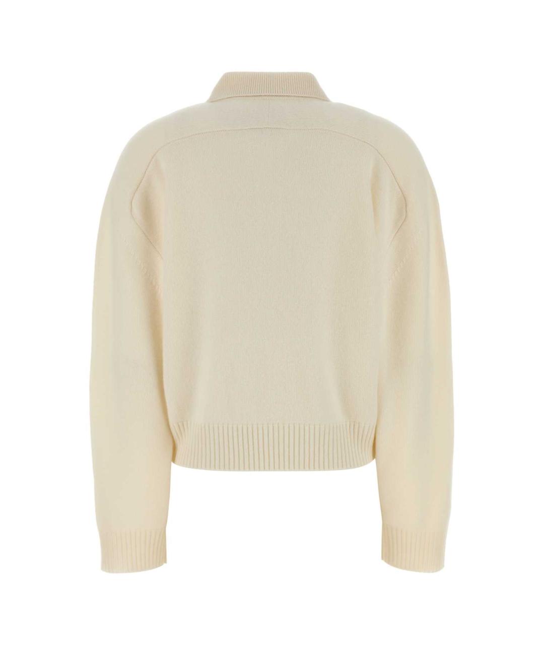 LOULOU STUDIO Бежевый кашемировый джемпер / свитер, фото 2