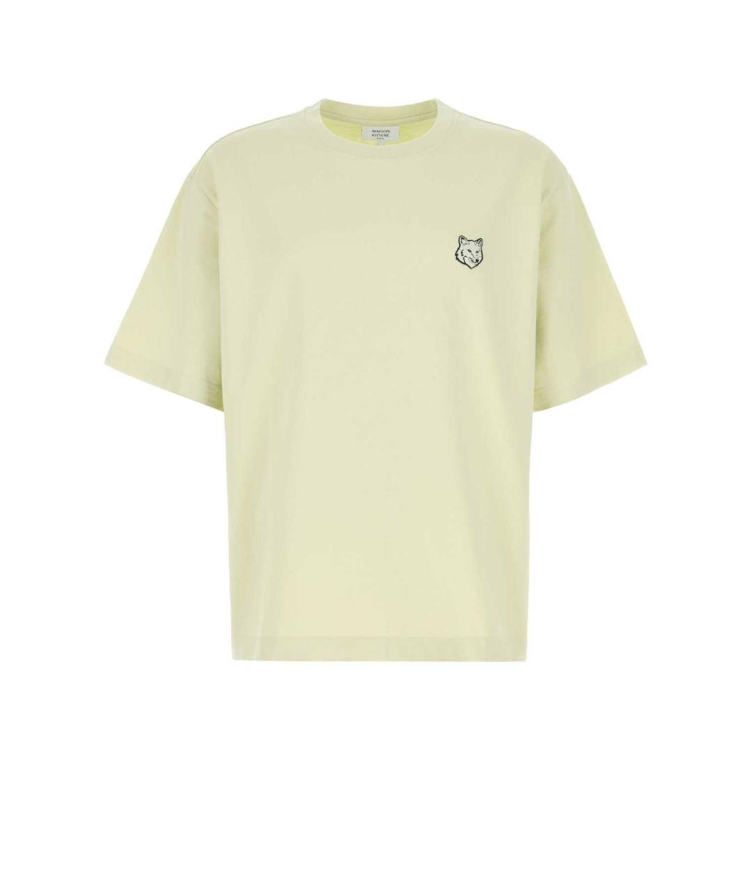 MAISON KITSUNE Зеленая хлопковая футболка, фото 1