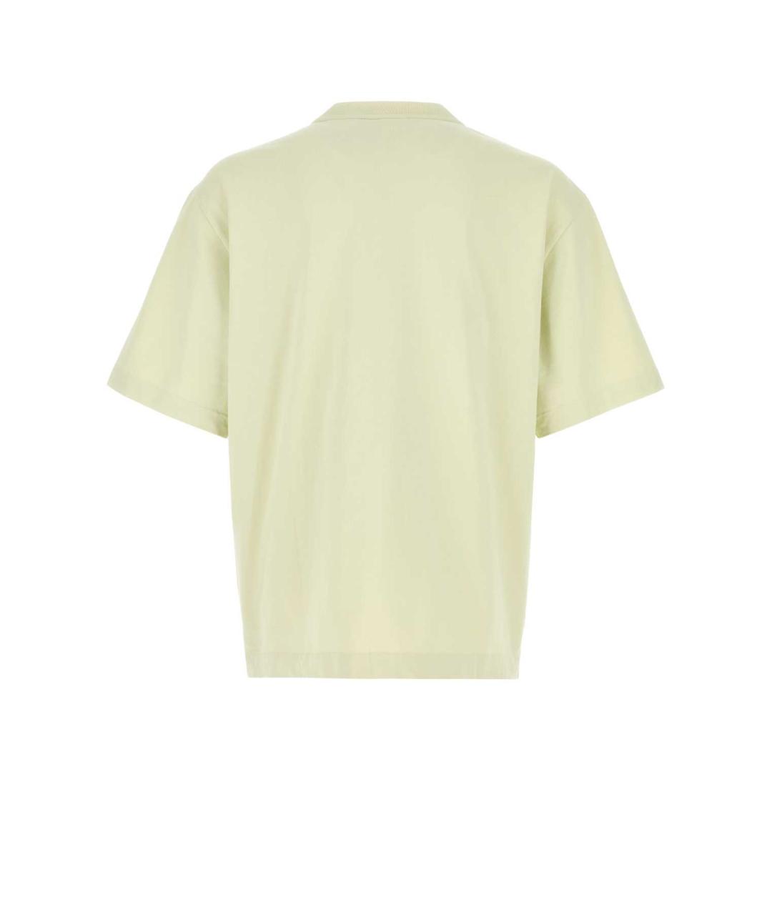 MAISON KITSUNE Зеленая хлопковая футболка, фото 2