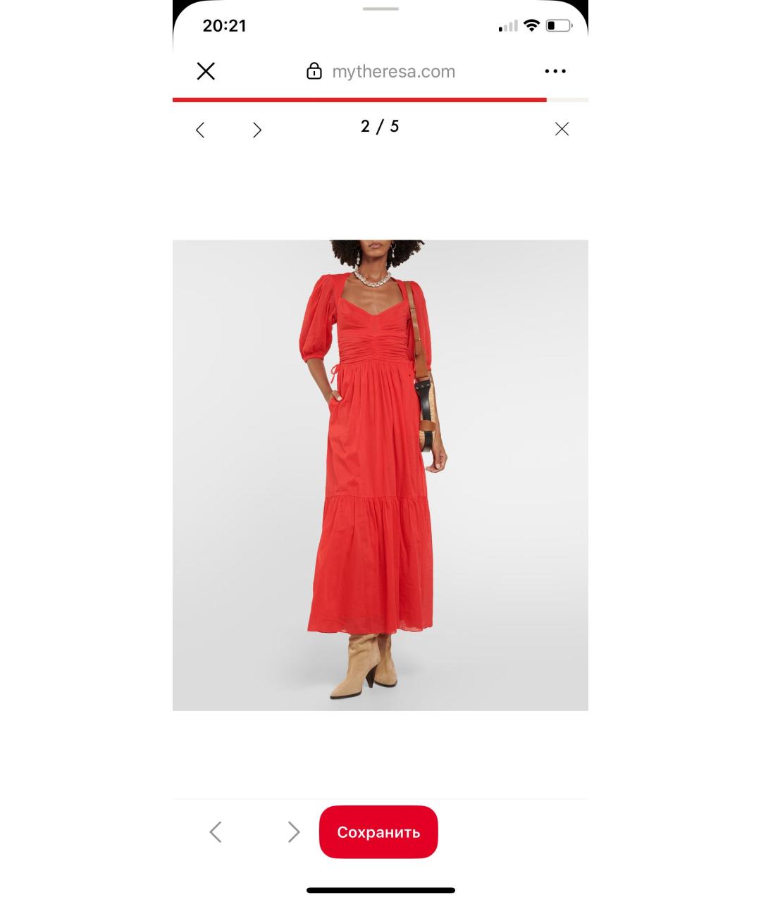 ISABEL MARANT Белое хлопковое повседневное платье, фото 2