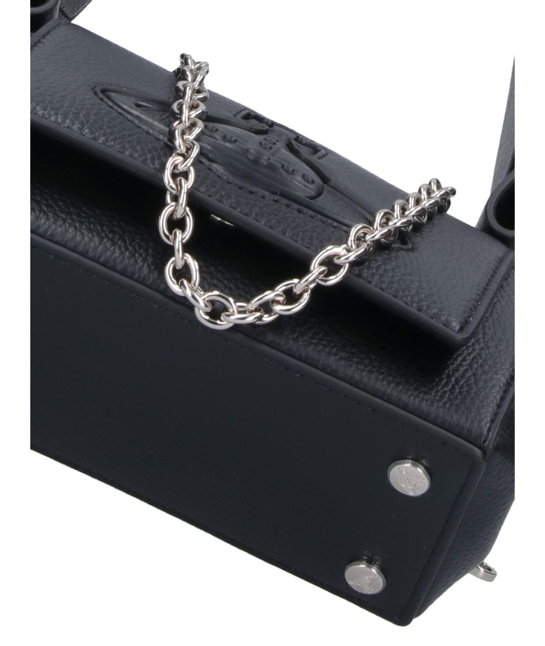 VIVIENNE WESTWOOD Черная сумка через плечо из искусственной кожи, фото 4