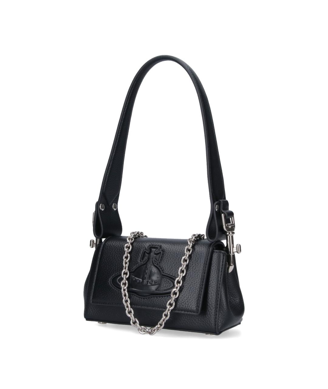 VIVIENNE WESTWOOD Черная сумка через плечо из искусственной кожи, фото 2
