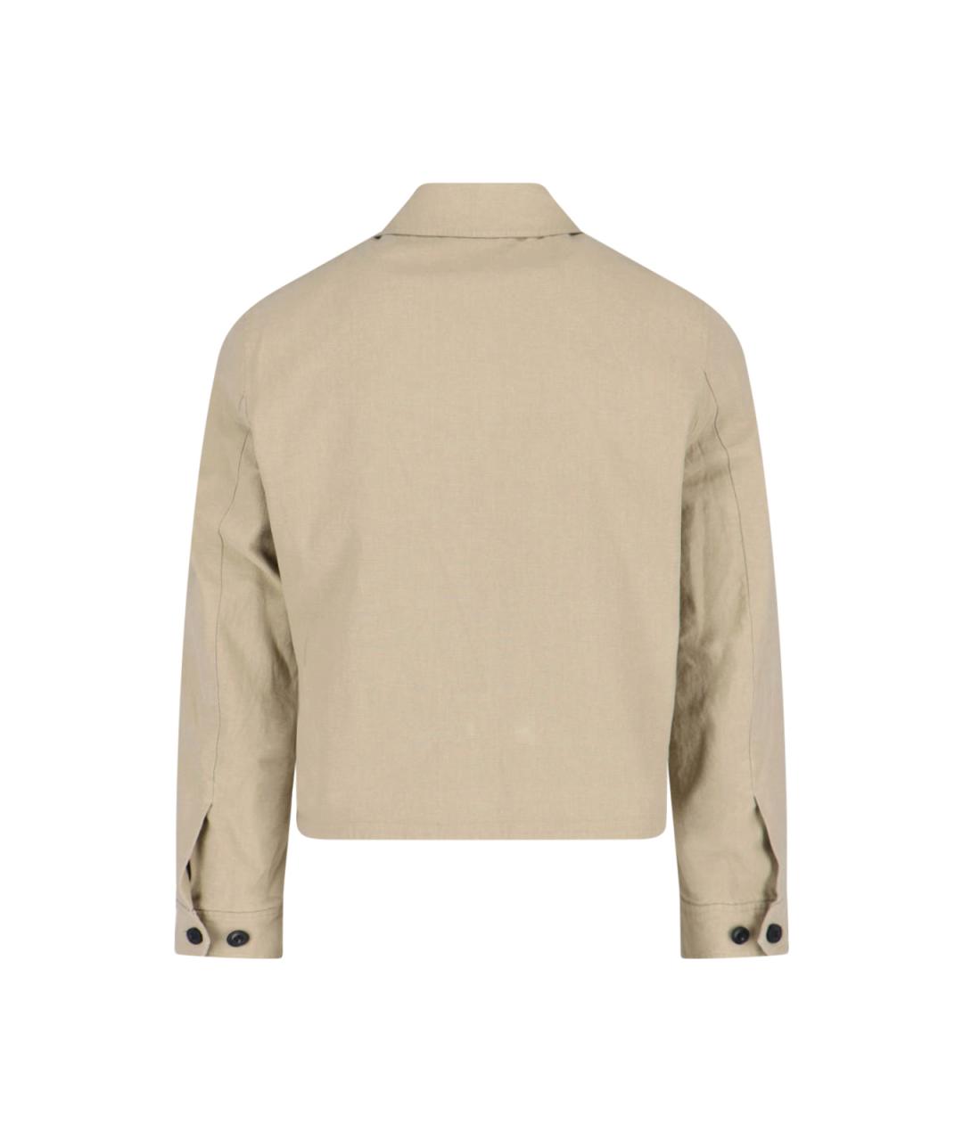 TONYWACK Бежевая льняная куртка, фото 2