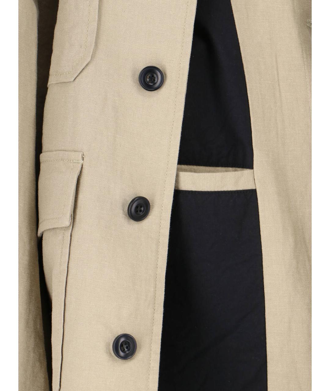 TONYWACK Бежевая льняная куртка, фото 5