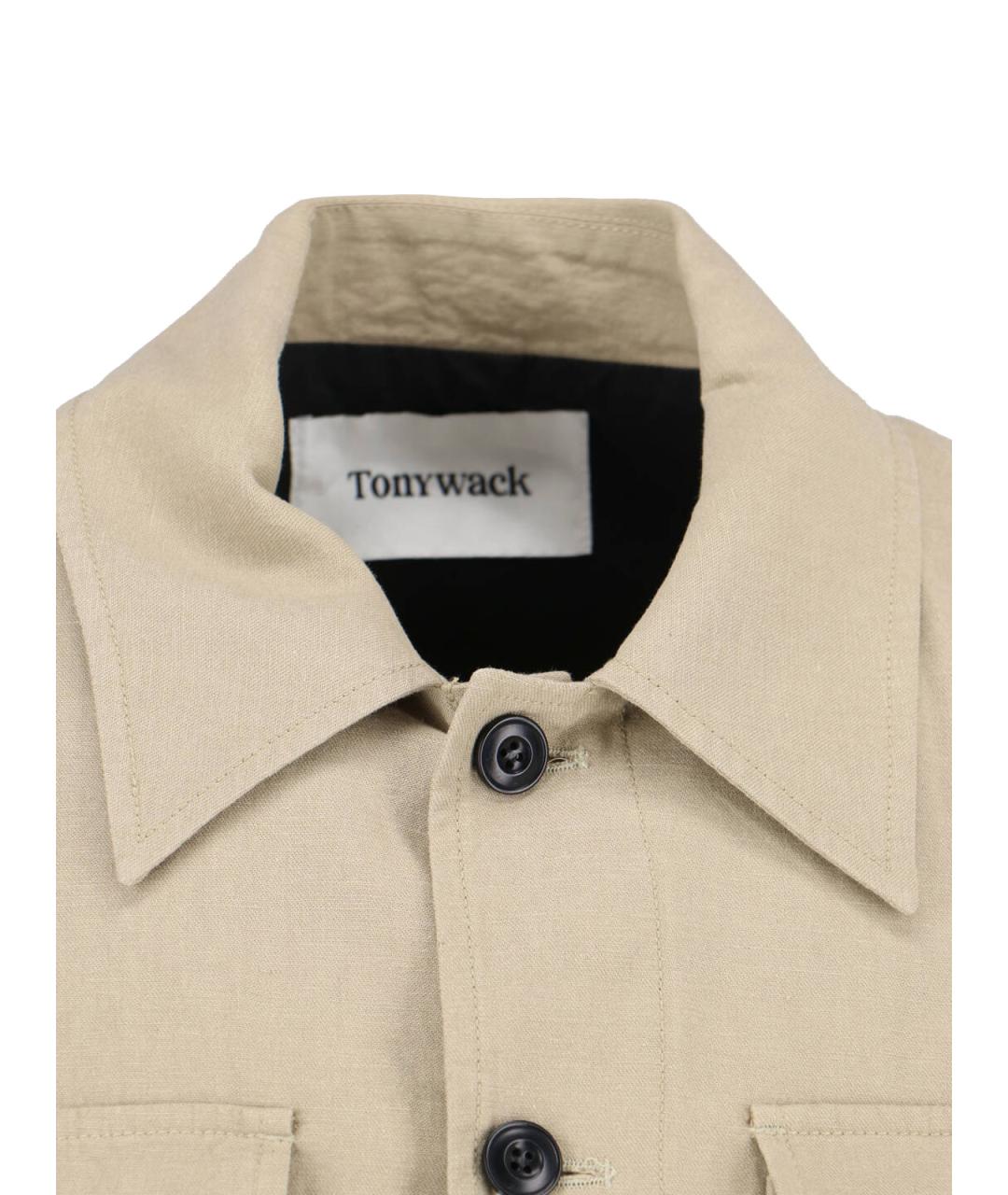 TONYWACK Бежевая льняная куртка, фото 4