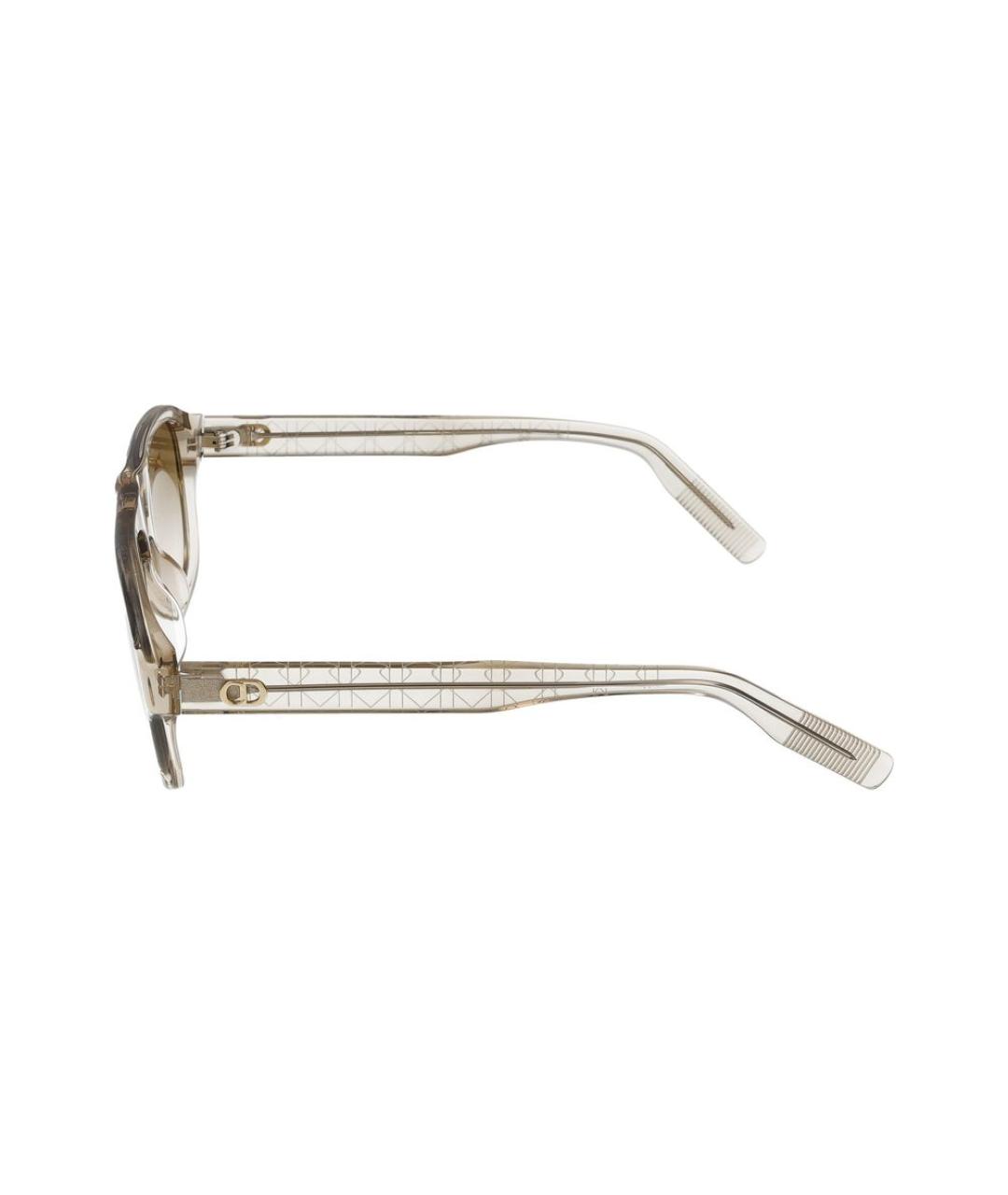 CHRISTIAN DIOR Бежевые пластиковые солнцезащитные очки, фото 3