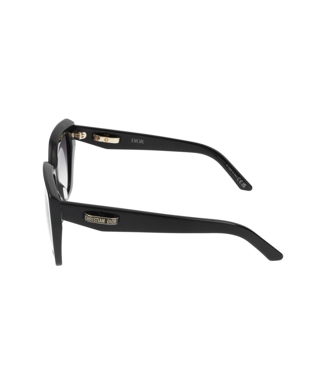 CHRISTIAN DIOR Черные пластиковые солнцезащитные очки, фото 3