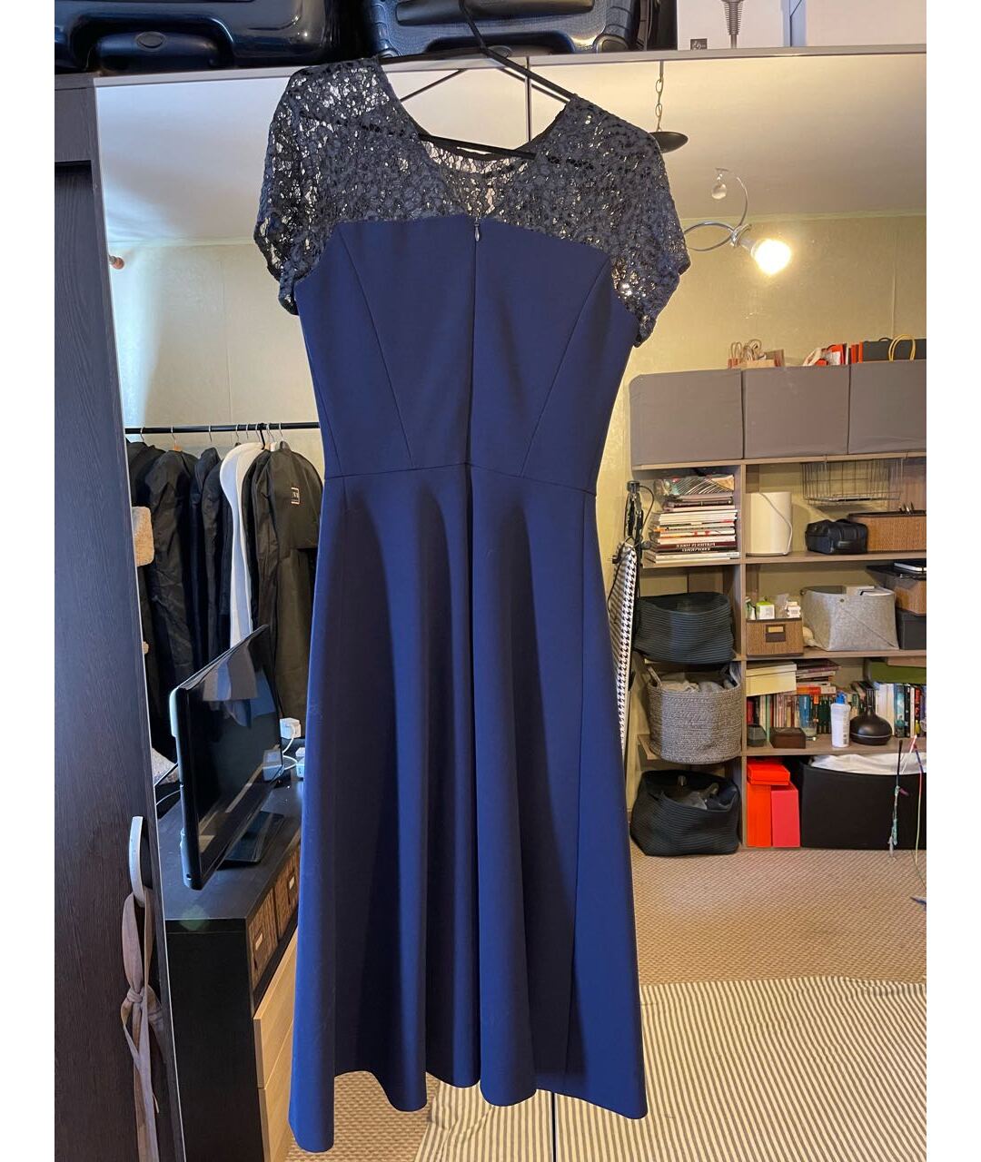 CHAPURIN Синее вискозное повседневное платье, фото 2