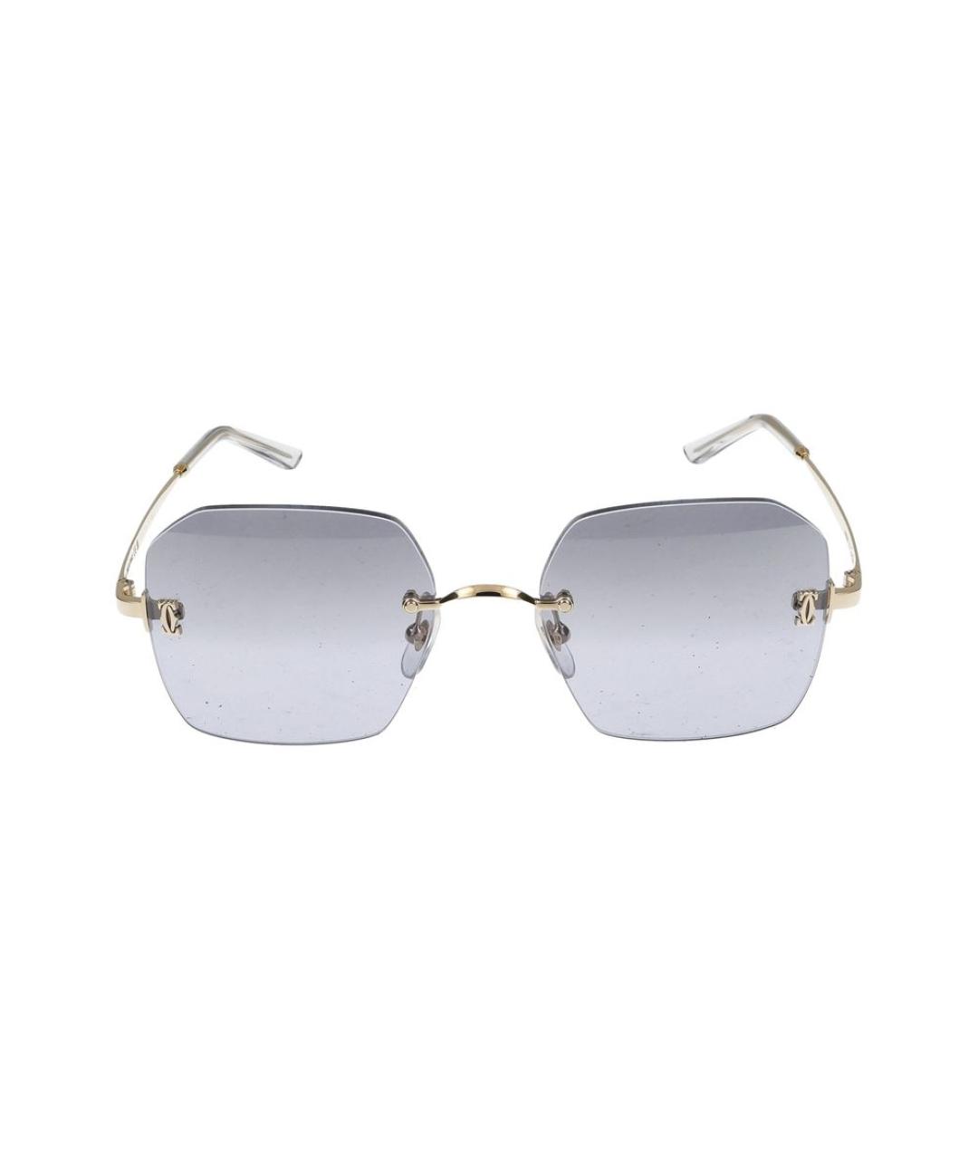 CARTIER Золотые металлические солнцезащитные очки, фото 2