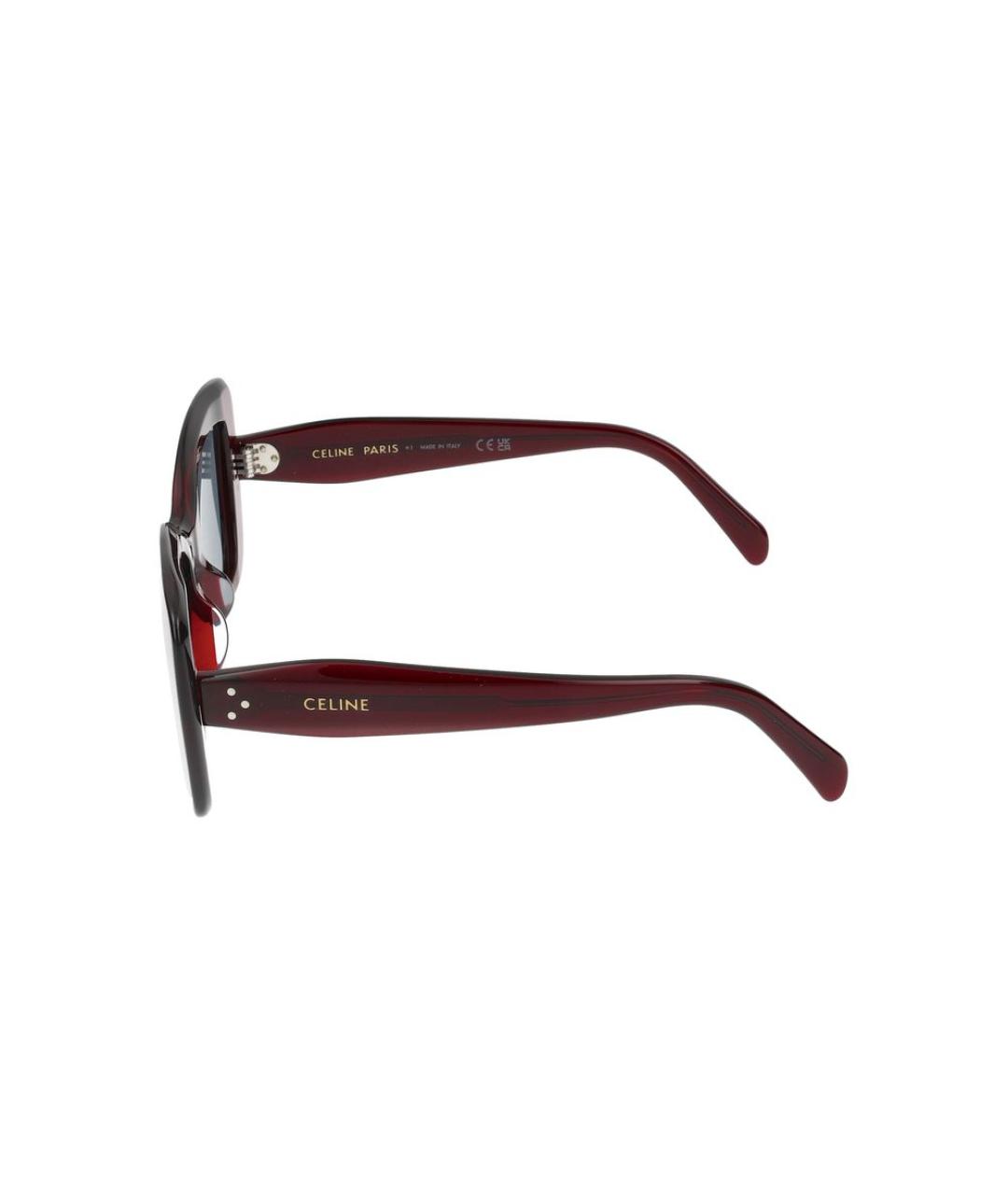 CELINE Красные пластиковые солнцезащитные очки, фото 3
