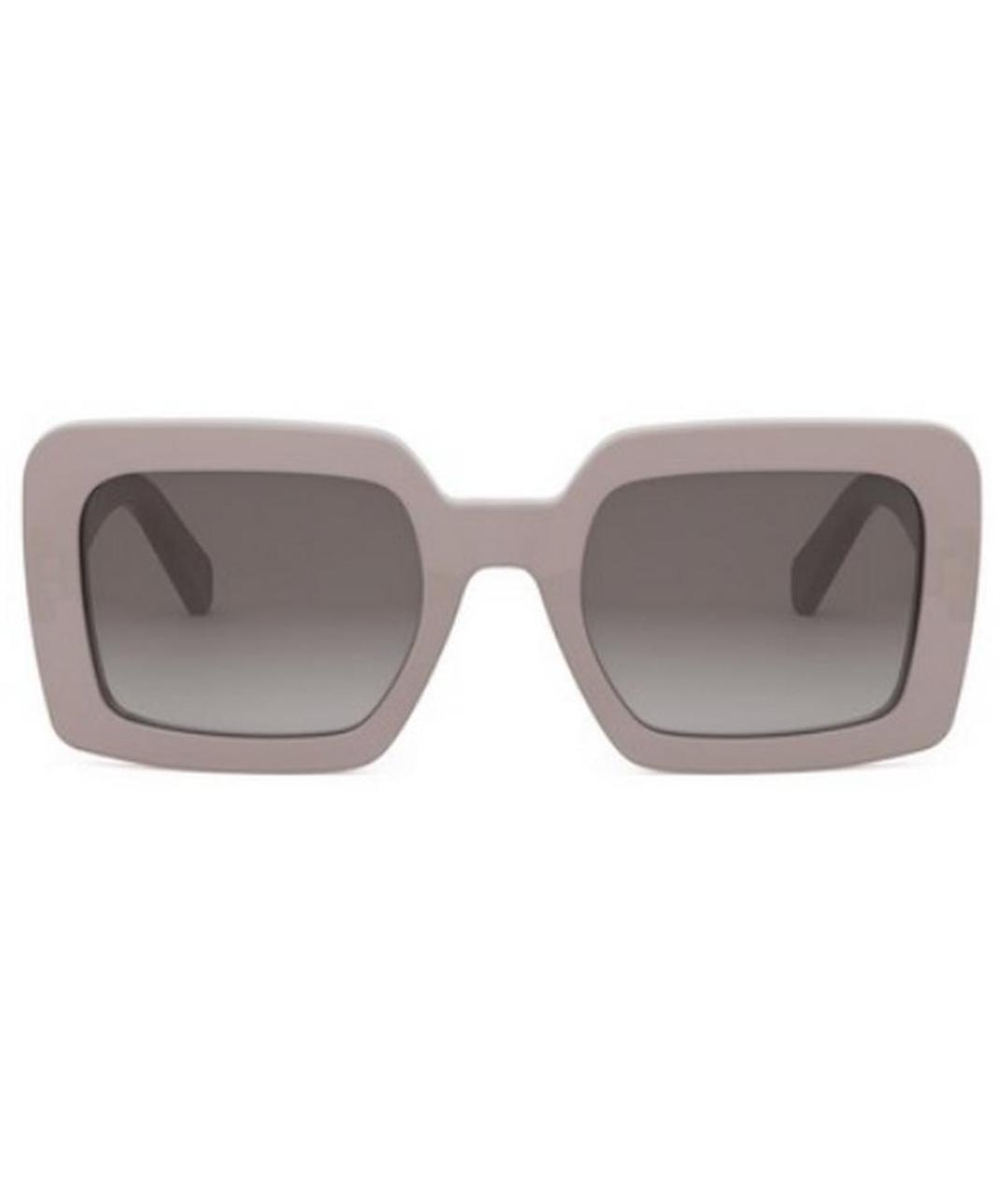 CELINE Бежевые пластиковые солнцезащитные очки, фото 2