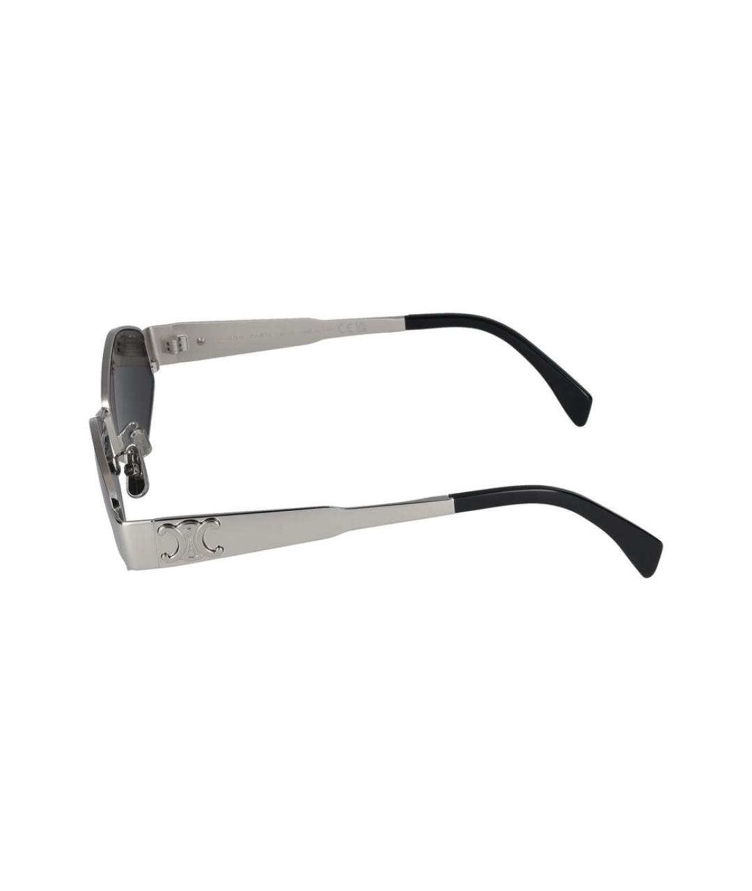 CELINE Серебряные металлические солнцезащитные очки, фото 5