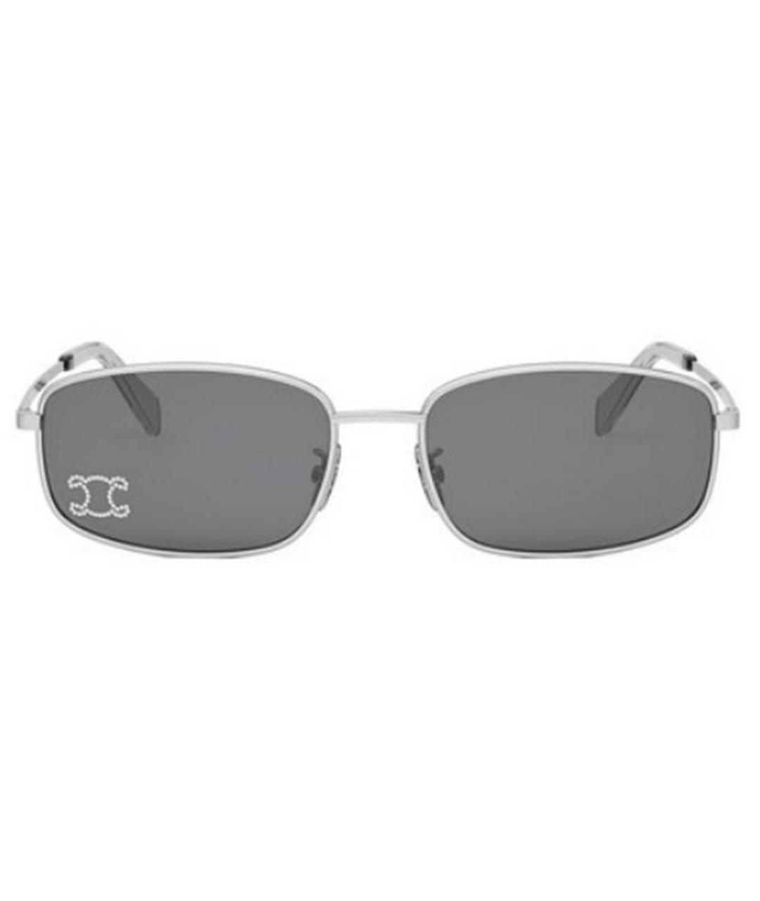 CELINE Серебряные металлические солнцезащитные очки, фото 2