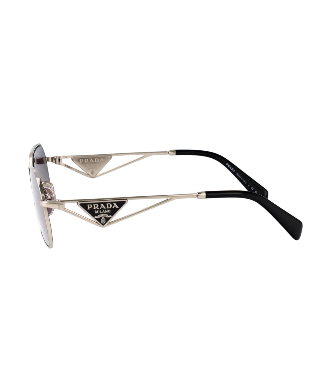 PRADA Серебряные солнцезащитные очки, фото 3
