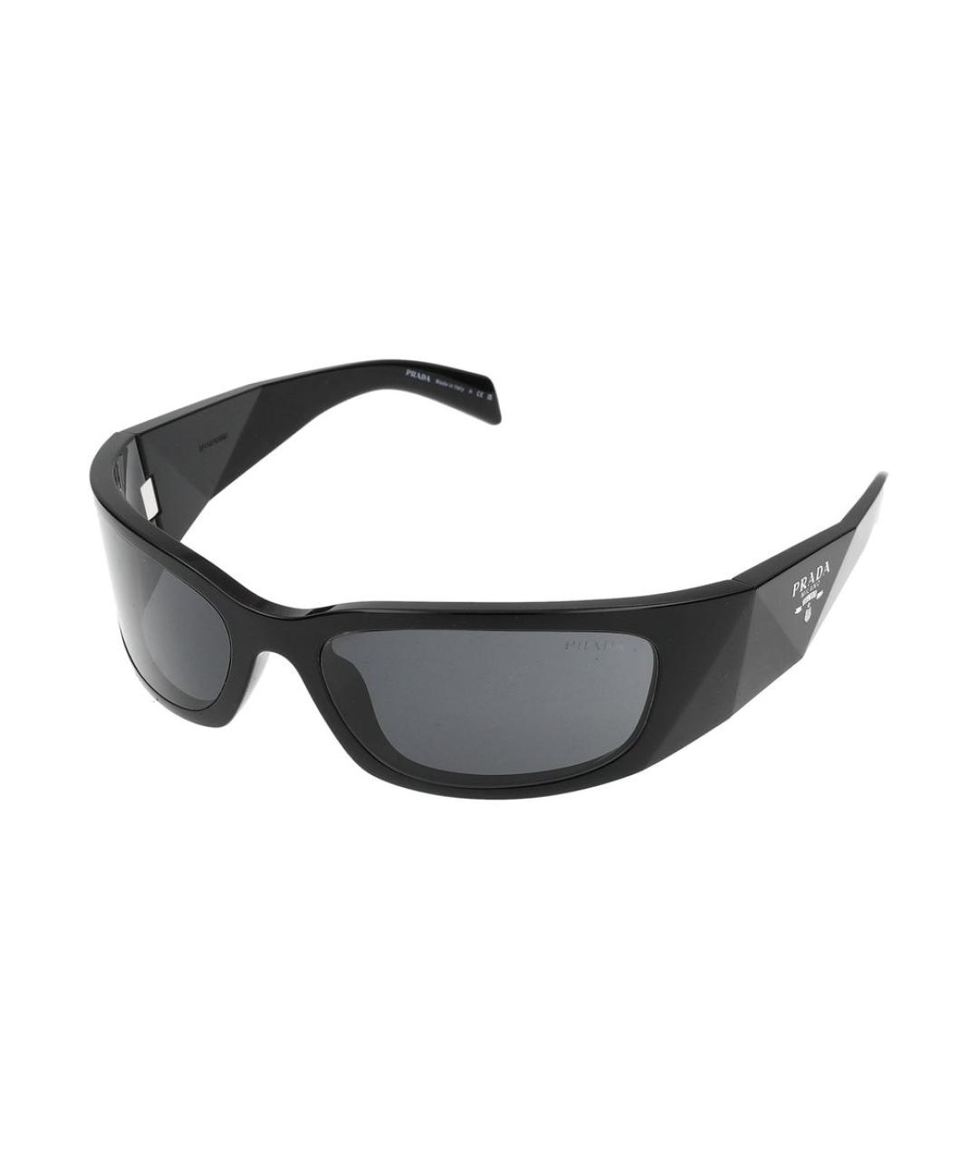 PRADA Черные пластиковые солнцезащитные очки, фото 1