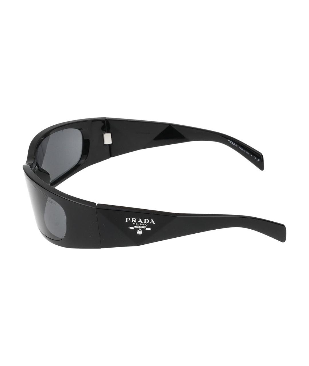 PRADA Черные пластиковые солнцезащитные очки, фото 3