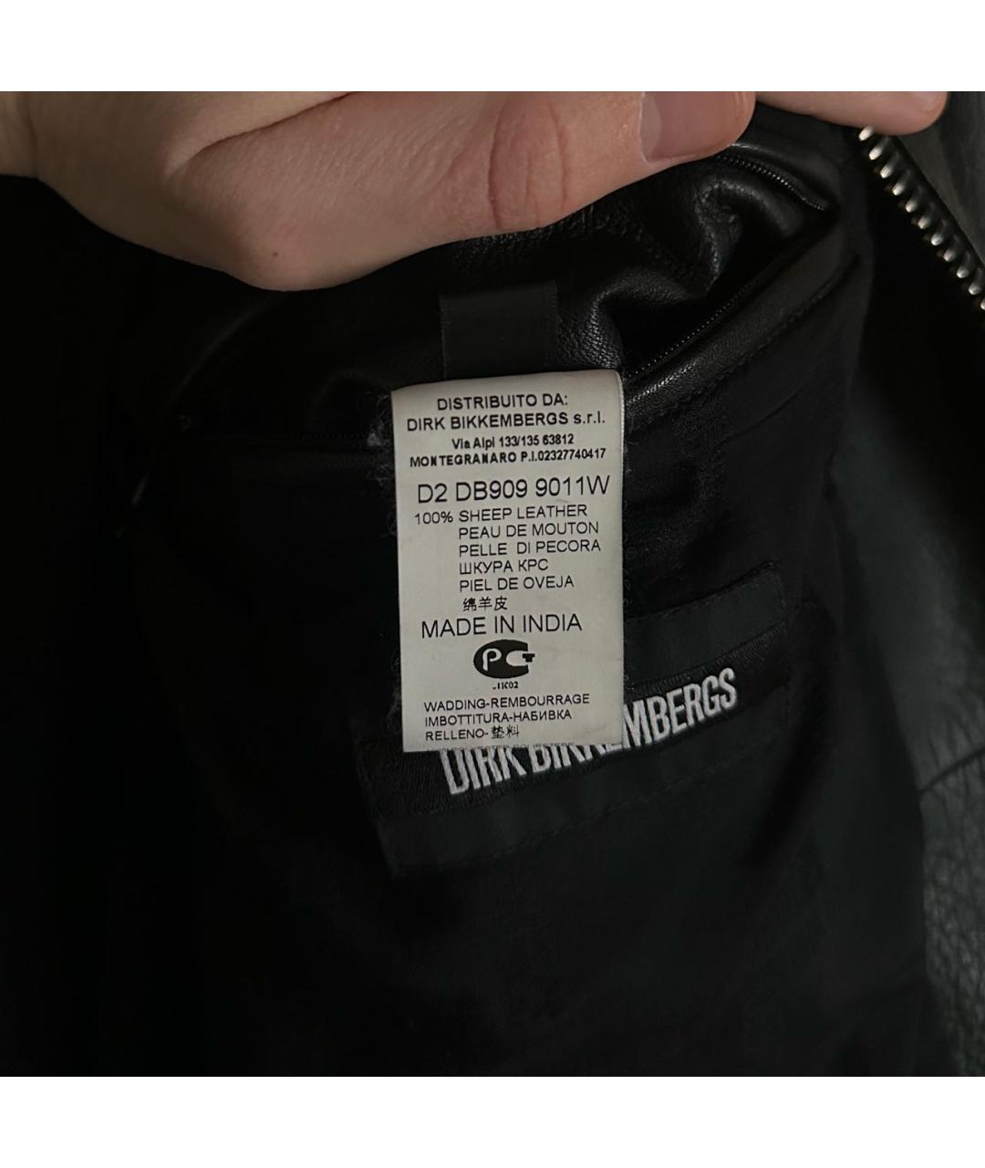 BIKKEMBERGS Черная кожаная куртка, фото 5