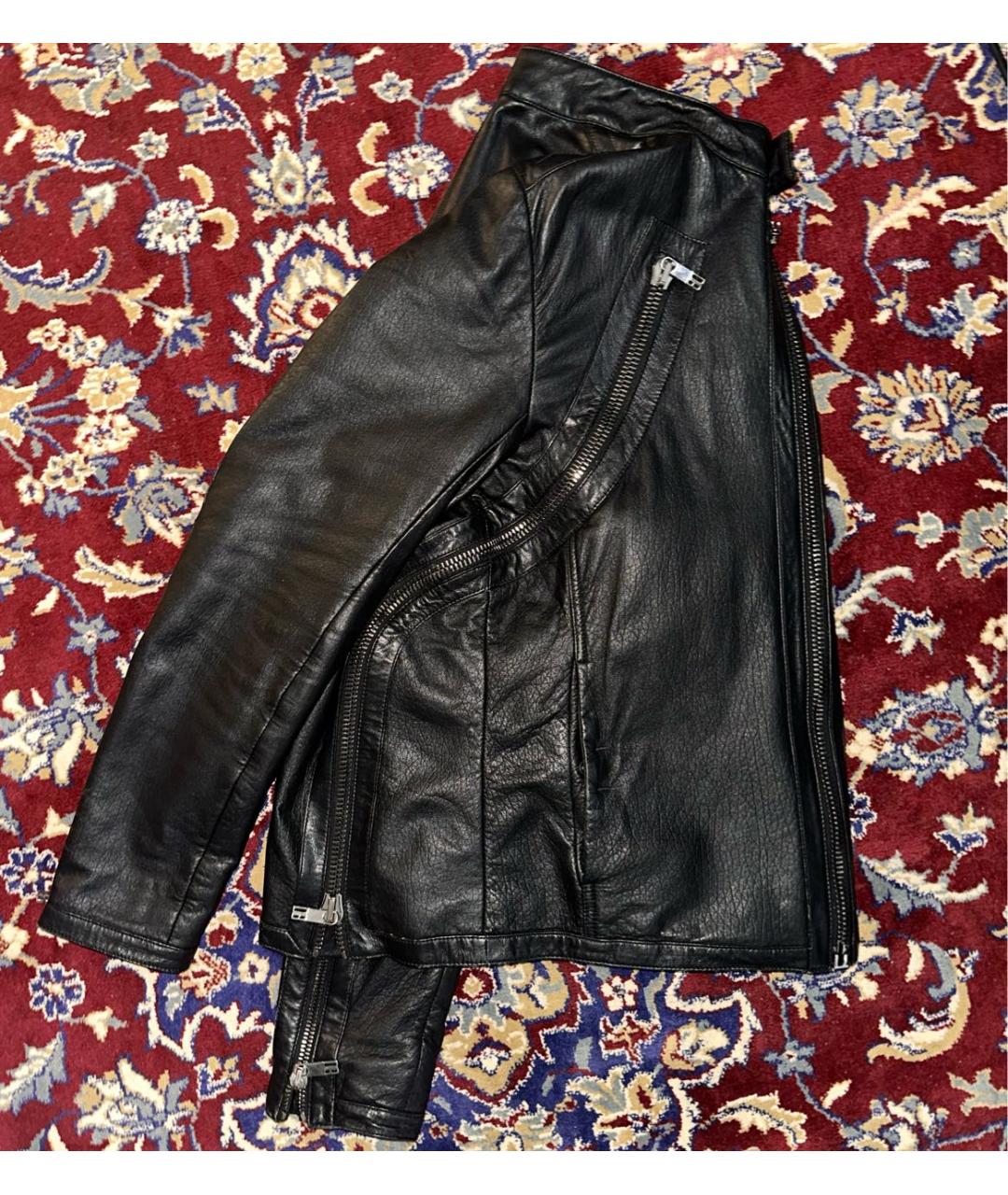 BIKKEMBERGS Черная кожаная куртка, фото 3