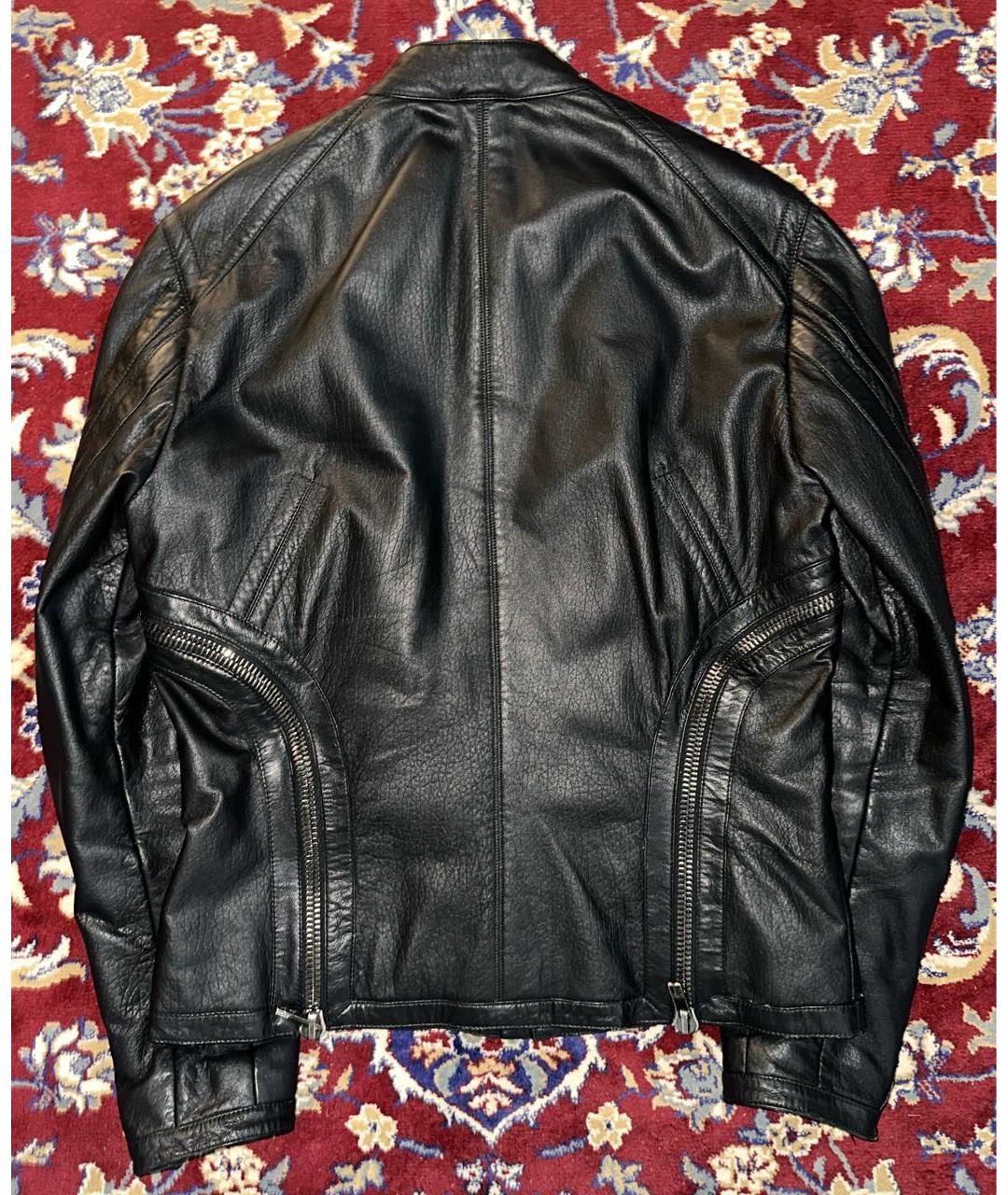 BIKKEMBERGS Черная кожаная куртка, фото 2